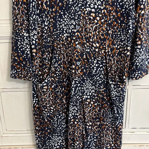 Garnet Hill size medium tencel spandex midi dress with pockets - Picture 2 of 5